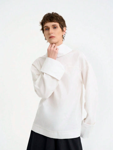 Women's Fashion Commuting Casual Comfy Long Sleeve Turndown Collar Loose Design Pure Cotton Solid Color Shirt Women's Fashion Commuting Casual Comfy Long Sleeve Turndown Collar Loose Design Pure Cotton Solid Color Shirt