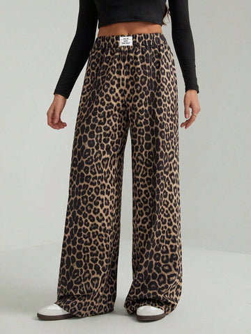 Tall Women Leopard Print Casual Lounge Pants Tall Women Leopard Print Casual Lounge Pants