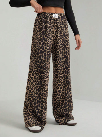 Tall Women Leopard Print Casual Lounge Pants Tall Women Leopard Print Casual Lounge Pants