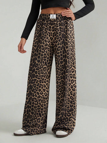 Tall Women Leopard Print Casual Lounge Pants Tall Women Leopard Print Casual Lounge Pants