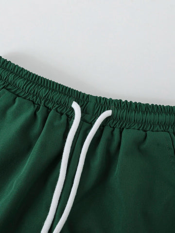 Tween Boy Striped Shirt & Drawstring Waist Shorts Without Tee Tween Boy Striped Shirt & Drawstring Waist Shorts Without Tee