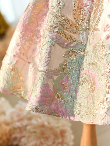 Young Girl 2pcs Set: Cute Woven Mesh Shawl & Woven Jacquard Sleveless Elegant Dress Young Girl 2pcs Set: Cute Woven Mesh Shawl & Woven Jacquard Sleveless Elegant Dress