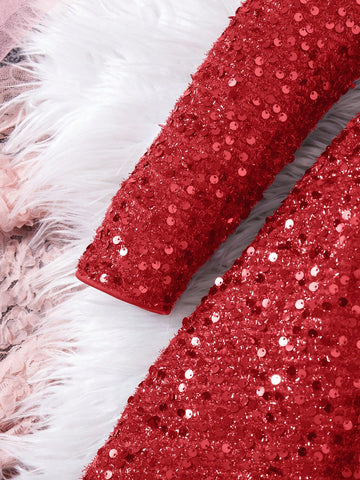 Young Girl Birthday Party Elegant Princess Dress With Sequin Embroidery & Mesh Patchwork Young Girl Birthday Party Elegant Princess Dress With Sequin Embroidery & Mesh Patchwork