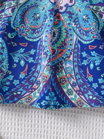 Young Girl Vintage Floral Print Hollow-Out Strap Dress Young Girl Vintage Floral Print Hollow-Out Strap Dress