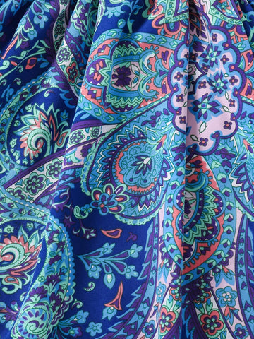 Young Girl Vintage Floral Print Hollow-Out Strap Dress Young Girl Vintage Floral Print Hollow-Out Strap Dress