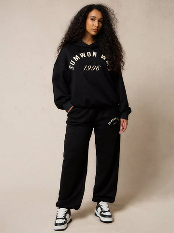 SUMWON WOMEN Essentials Graphic Cuffed Leg Jogger SUMWON WOMEN Essentials Graphic Cuffed Leg Jogger