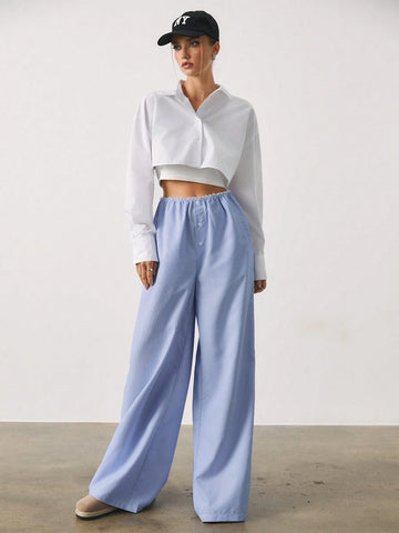 SURIMA Women's Solid Color Button-Up Straight Leg Loose Casual & Work Pants SURIMA Women's Solid Color Button-Up Straight Leg Loose Casual & Work Pants