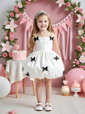 Young Girl Casual Cute Suspender Organza Dress Young Girl Casual Cute Suspender Organza Dress
