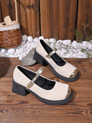 Square Toe Color Block Pumps Women New Arrivals High-End Commute Square Toe Color Block Pumps Women New Arrivals High-End Commute