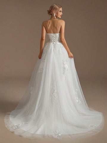 Strapless Appliqué Sexy Wedding Dress Strapless Appliqué Sexy Wedding Dress