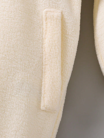 Streecool Kids Young Girl Casual Thicken Fleece Tracksuit Set, High Collar Zipper Hoodie With Drawstring Pants Streecool Kids Young Girl Casual Thicken Fleece Tracksuit Set, High Collar Zipper Hoodie With Drawstring Pants