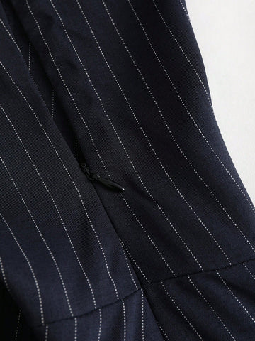 Sweetra Women's Striped Halter Button Design Casual Short Dress Sweetra Women's Striped Halter Button Design Casual Short Dress