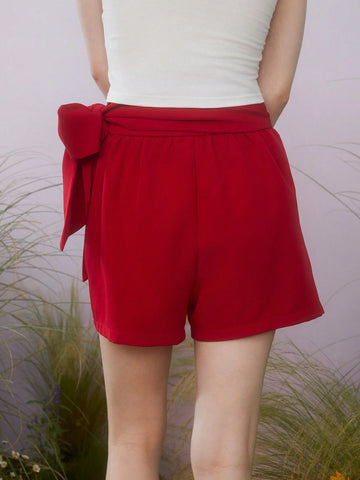 Women's Character Printed Tie Waist Casual Shorts For Summer Women's Character Printed Tie Waist Casual Shorts For Summer