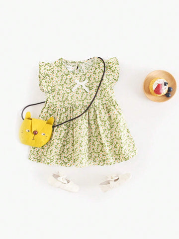 Toddler Girls" Comfortable Casual Floral Dress For Summer In Countryside Style Toddler Girls" Comfortable Casual Floral Dress For Summer In Countryside Style