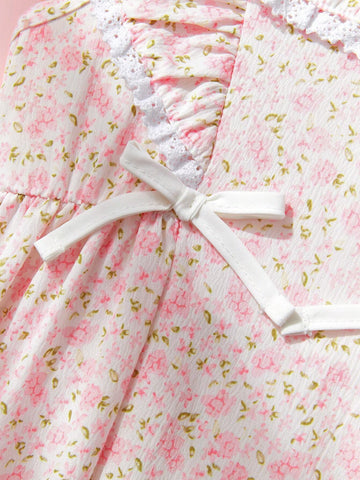 Toddler Girls' New Summer Sleeveless Floral Dress With Cute And Fresh Style Toddler Girls' New Summer Sleeveless Floral Dress With Cute And Fresh Style