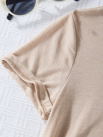 Tween Girls Cartoon Slogan Print Short Sleeve Casual T-Shirt And Shorts 2pcs/Set For Summer Tween Girls Cartoon Slogan Print Short Sleeve Casual T-Shirt And Shorts 2pcs/Set For Summer