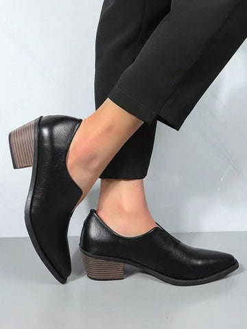 U -Shaped Mouth, One Pedal, Shoe Women's Style, 2024 New Models, Pointed, Rough, Elegant, U -Shaped Mouth, One Pedal, Shoe Women's Style, 2024 New Models, Pointed, Rough, Elegant,