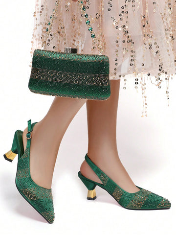 Venus Chan INS Style Rhinestone Pointed Toe Heels For Women 2025 Ms. Banguet Scene Venus Chan INS Style Rhinestone Pointed Toe Heels For Women 2025 Ms. Banguet Scene