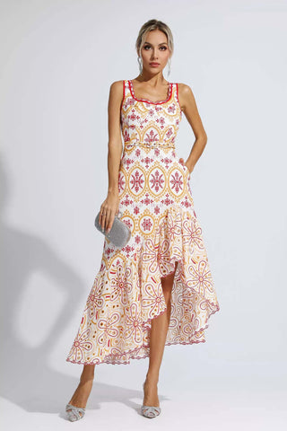 Viviana Red Bohemian Maxi Dress Viviana Red Bohemian Maxi Dress