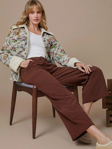 WESTFADE Ankle Length Corduroy Utility Pants WESTFADE Ankle Length Corduroy Utility Pants