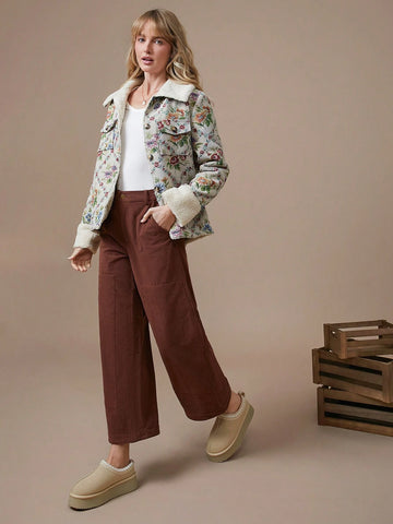 WESTFADE Ankle Length Corduroy Utility Pants WESTFADE Ankle Length Corduroy Utility Pants