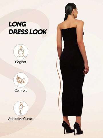 Women'S Multi-Functional Strapless Bodycon Dress (Can Be Folded Into A Mini Dress) Women'S Multi-Functional Strapless Bodycon Dress (Can Be Folded Into A Mini Dress)