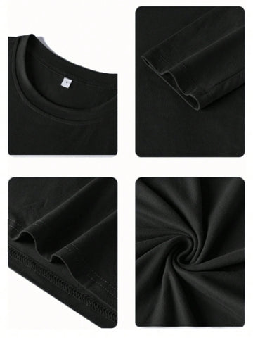 Women 2024 New Autumn & Winter Slogan & Coconut Tree Graphic Round Neck Long Sleeve Loose Casual T-Shirt Women 2024 New Autumn & Winter Slogan & Coconut Tree Graphic Round Neck Long Sleeve Loose Casual T-Shirt