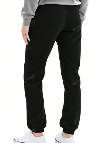 Women Casual Air Layer Long Pants With Drawstring Elastic Waistband And Ankle Cuff, Loose Comfort Trousers With Pockets, Autumn/Winter Women Casual Air Layer Long Pants With Drawstring Elastic Waistband And Ankle Cuff, Loose Comfort Trousers With Pockets, Autumn/Winter