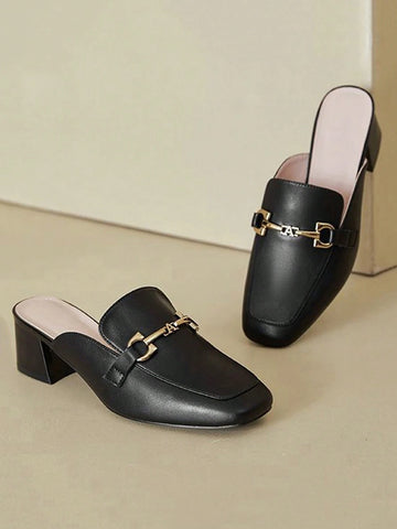 Women High Heel Mule Slide Shoes Closed Toe Sandals, 2024 Summer New Fashionable Trendy Influencer Women High Heel Mule Slide Shoes Closed Toe Sandals, 2024 Summer New Fashionable Trendy Influencer