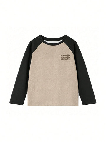 Women Solid Color Patchwork Round Neck Long Sleeve Casual Top Women Solid Color Patchwork Round Neck Long Sleeve Casual Top