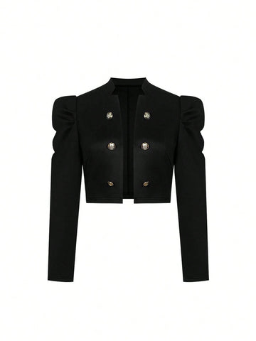 Women's 2-Piece Elegant Suit Solid Color Long-Sleeved Decorative Button Cardigan Coat Round Neck Slim Bodycon Dress Office Meeting Four Seasons Universal Women's 2-Piece Elegant Suit Solid Color Long-Sleeved Decorative Button Cardigan Coat Round Neck Slim Bodycon Dress Office Meeting Four Seasons Universal