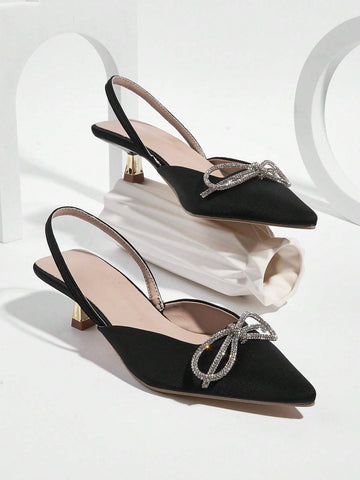 Women's 2024 New Bowknot Pointed High Heel Shoes Women's 2024 New Bowknot Pointed High Heel Shoes