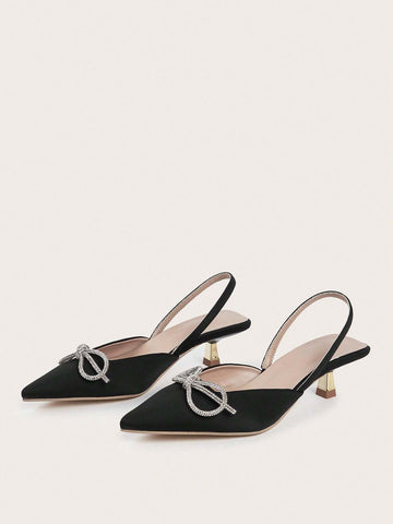 Women's 2024 New Bowknot Pointed High Heel Shoes Women's 2024 New Bowknot Pointed High Heel Shoes