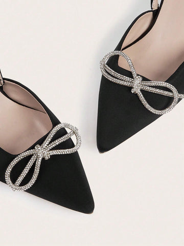 Women's 2024 New Bowknot Pointed High Heel Shoes Women's 2024 New Bowknot Pointed High Heel Shoes
