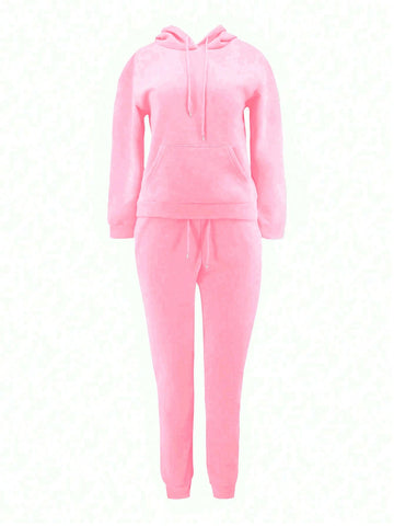 Women's Casual Hooded Sweatshirt And Pants Set, Autumn/Winter Women's Casual Hooded Sweatshirt And Pants Set, Autumn/Winter