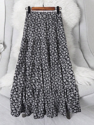 Women's Full Printed Floral Skirt Women's Full Printed Floral Skirt