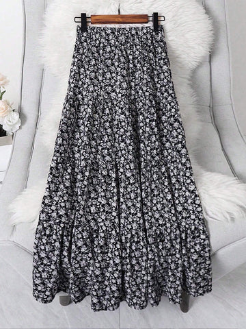 Women's Full Printed Floral Skirt Women's Full Printed Floral Skirt