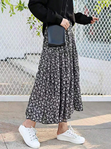 Women's Full Printed Floral Skirt Women's Full Printed Floral Skirt