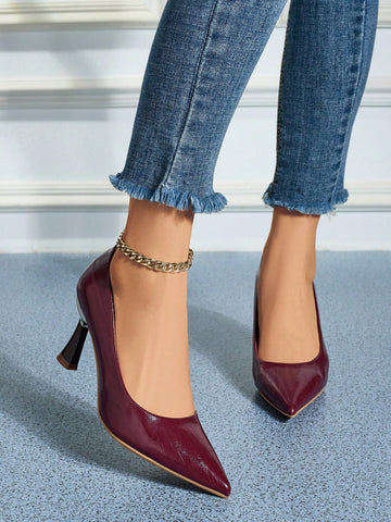 Women's High Heel Shoes, Pointed Toe Shallow Mouth Slim Heel Casual High Heels, Plus Size Women's Women's High Heel Shoes, Pointed Toe Shallow Mouth Slim Heel Casual High Heels, Plus Size Women's