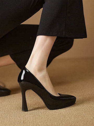 Women's High Heel Shoes With Waterproof Platform, Buckle Strap Women's High Heel Shoes With Waterproof Platform, Buckle Strap