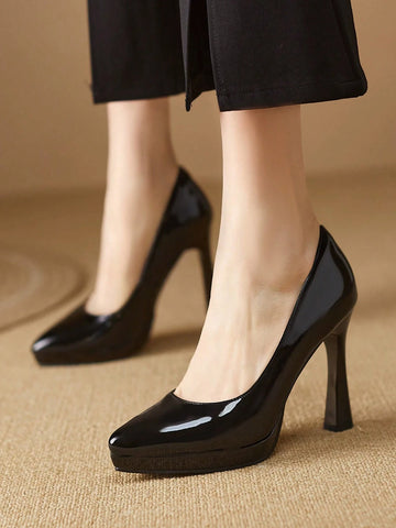 Women's High Heel Shoes With Waterproof Platform, Buckle Strap Women's High Heel Shoes With Waterproof Platform, Buckle Strap