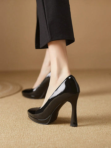 Women's High Heel Shoes With Waterproof Platform, Buckle Strap Women's High Heel Shoes With Waterproof Platform, Buckle Strap