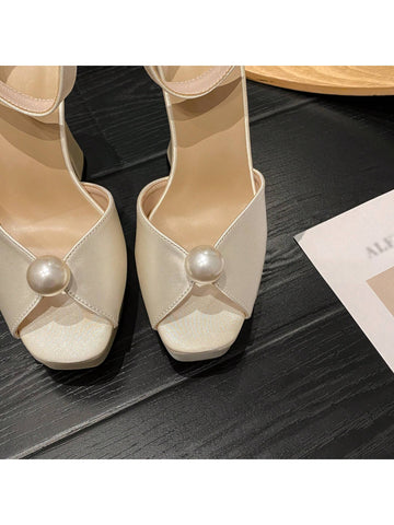 Women's Peep Toe Chunky High Heel Hollow Sandals, Party/Evening Shoes Women's Peep Toe Chunky High Heel Hollow Sandals, Party/Evening Shoes