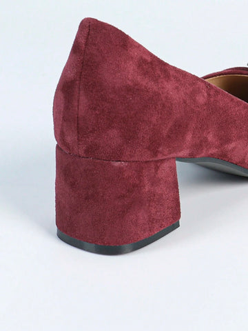 Women's Pointed Toe Chunky Heel Slip-On Fashion Sandals Women's Pointed Toe Chunky Heel Slip-On Fashion Sandals