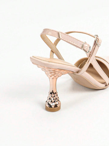 Women's Pointed Toe High Heel Sandals With Ankle Strap, Fashionable Open Toe Design Women's Pointed Toe High Heel Sandals With Ankle Strap, Fashionable Open Toe Design