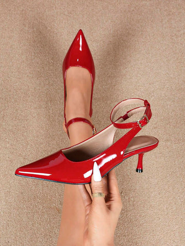 Women's Pointed Toe Hollow Back High Heel Fashionable Sandals Women's Pointed Toe Hollow Back High Heel Fashionable Sandals