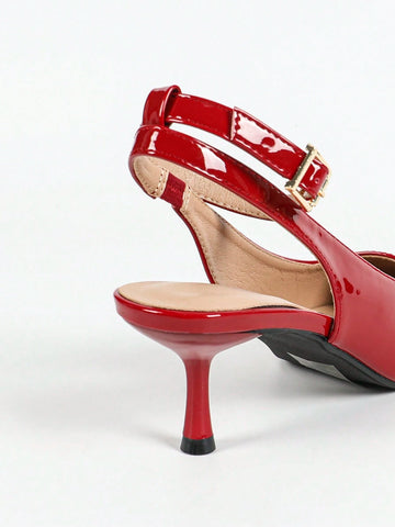 Women's Pointed Toe Hollow Back High Heel Fashionable Sandals Women's Pointed Toe Hollow Back High Heel Fashionable Sandals