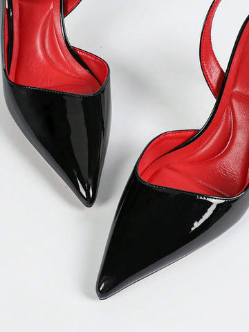 Women's Pointed Toe Open Back High Heel Shoes, Elegant Stilettos, Casual Chic Buckle Strap High Heels Women's Pointed Toe Open Back High Heel Shoes, Elegant Stilettos, Casual Chic Buckle Strap High Heels