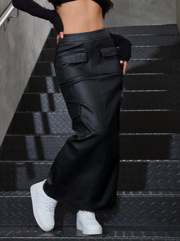 Women's Slim Fit Chic Pocketed Fashion Skirt Women's Slim Fit Chic Pocketed Fashion Skirt