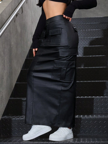 Women's Slim Fit Chic Pocketed Fashion Skirt Women's Slim Fit Chic Pocketed Fashion Skirt